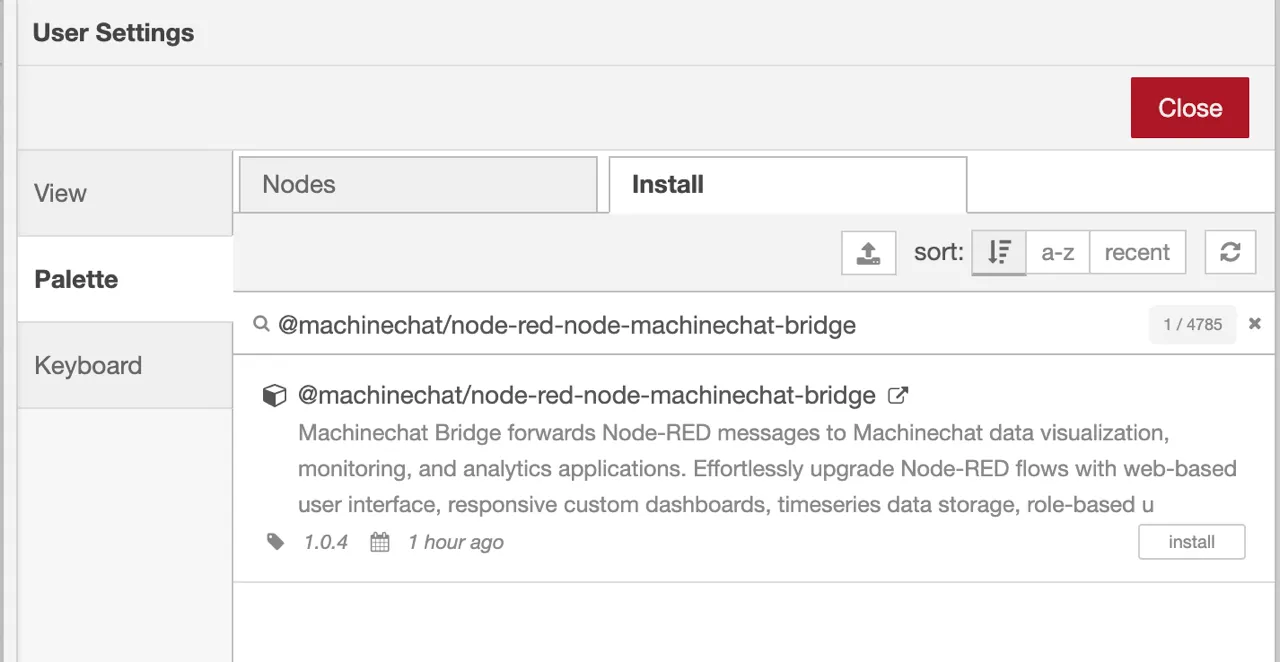 Search and Install Machinechat Bridge
