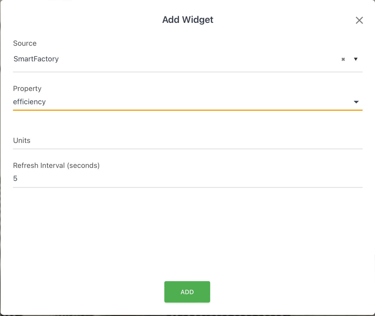 Number Widget Configuration