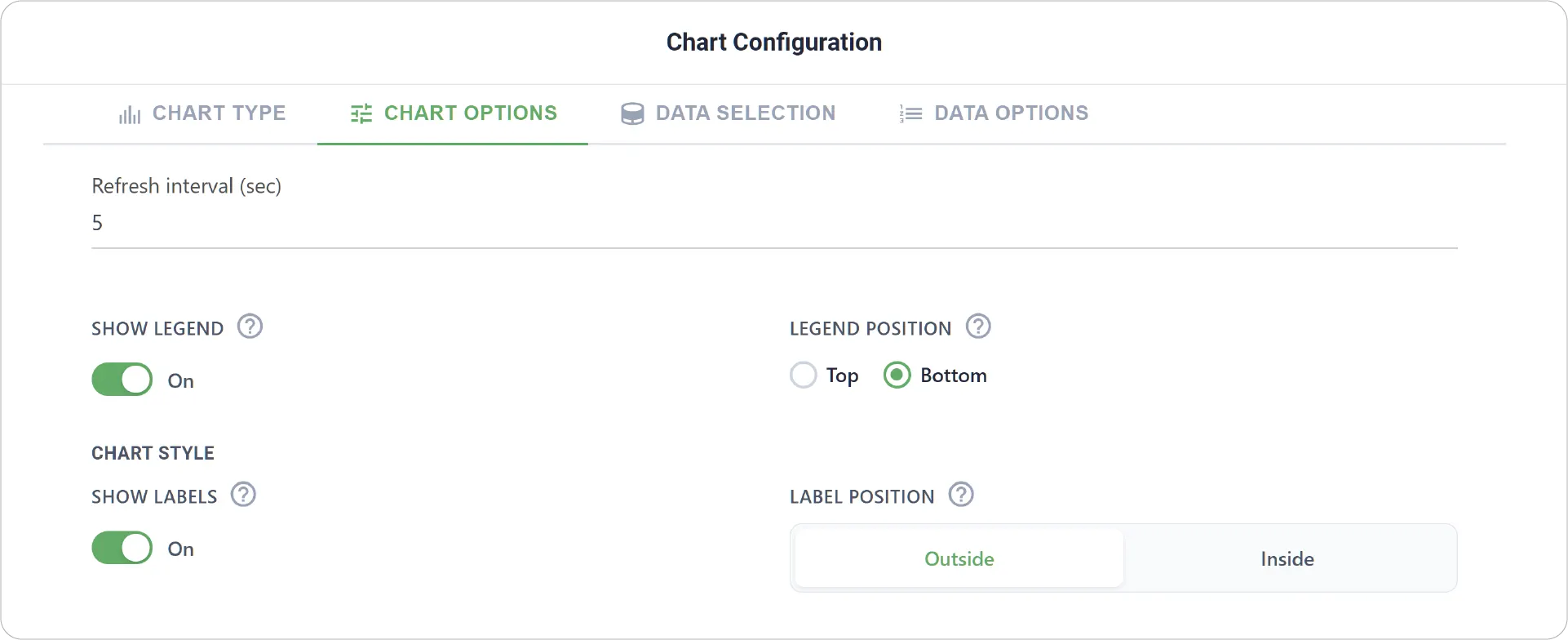 Pie Chart Options