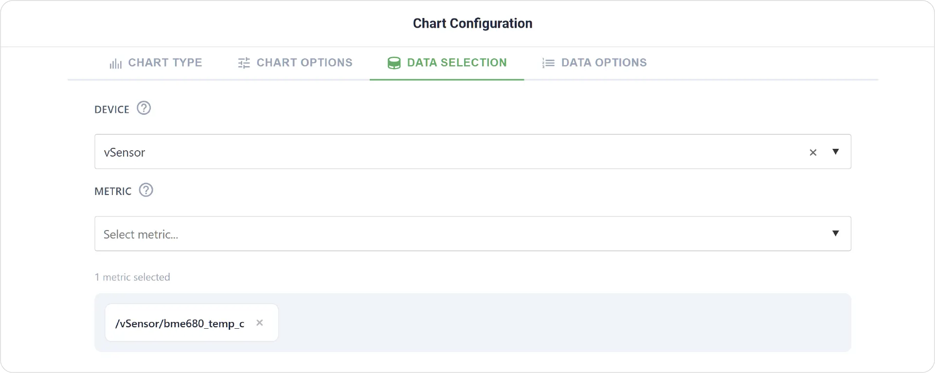 Tile Chart Data Selection