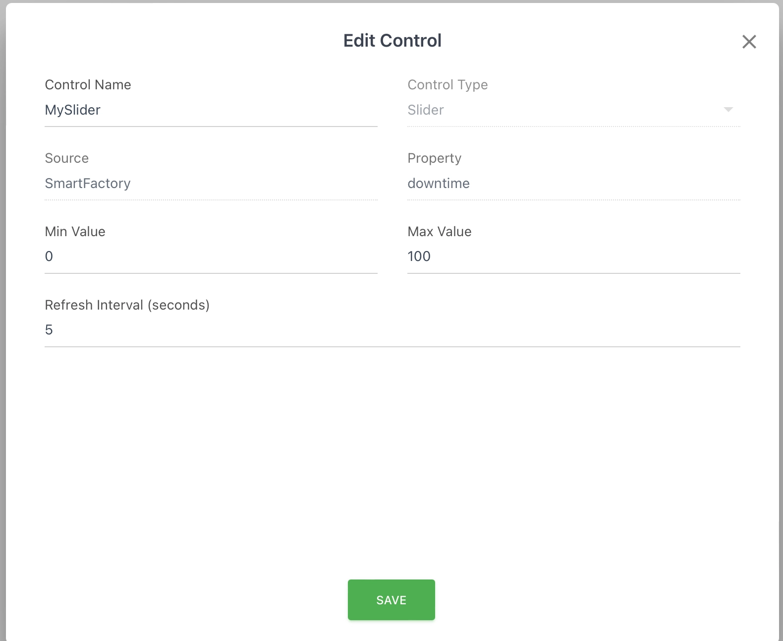 Slider Configuration