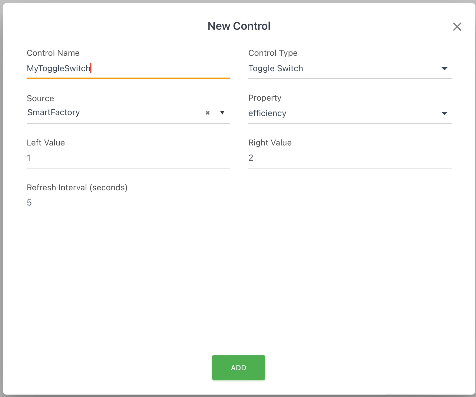 Toggle Switch Configuration