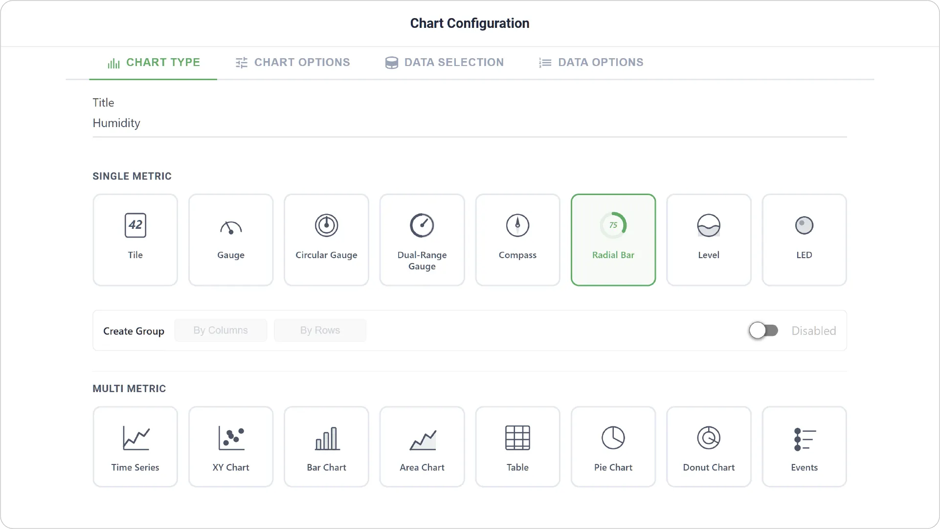 Choose Gauge Chart Type