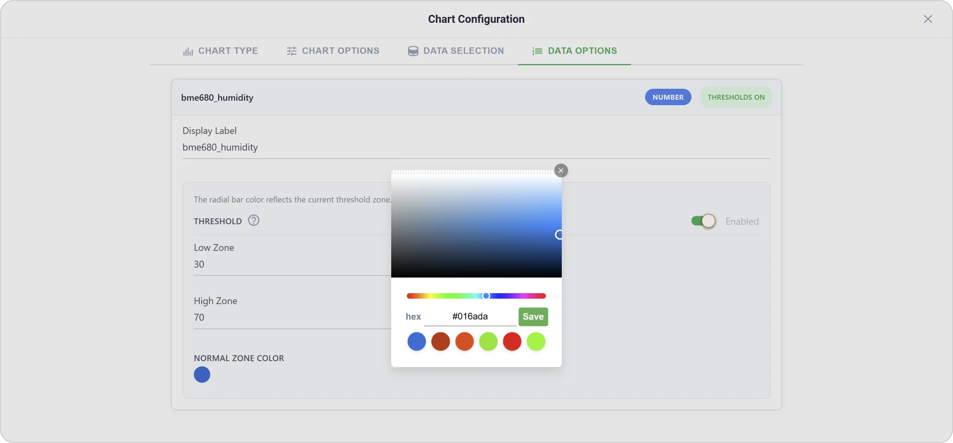 Configure Display Options