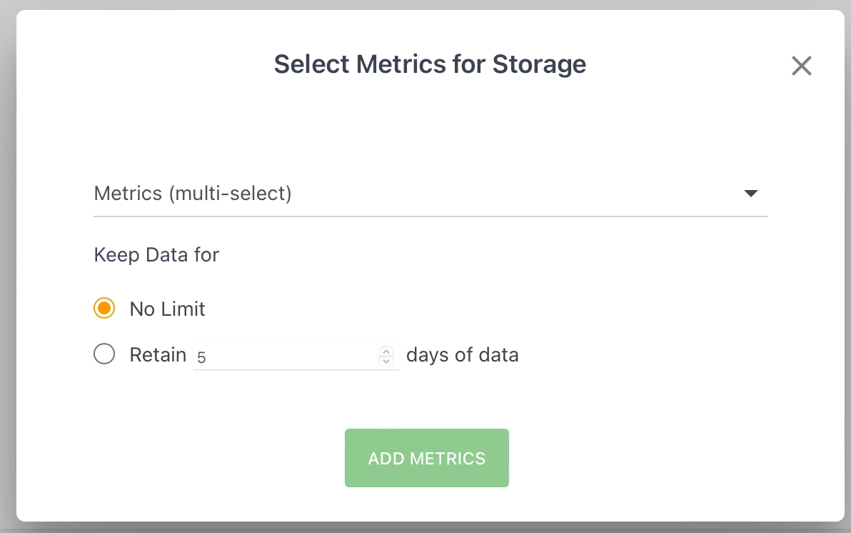 Select Metrics to Store