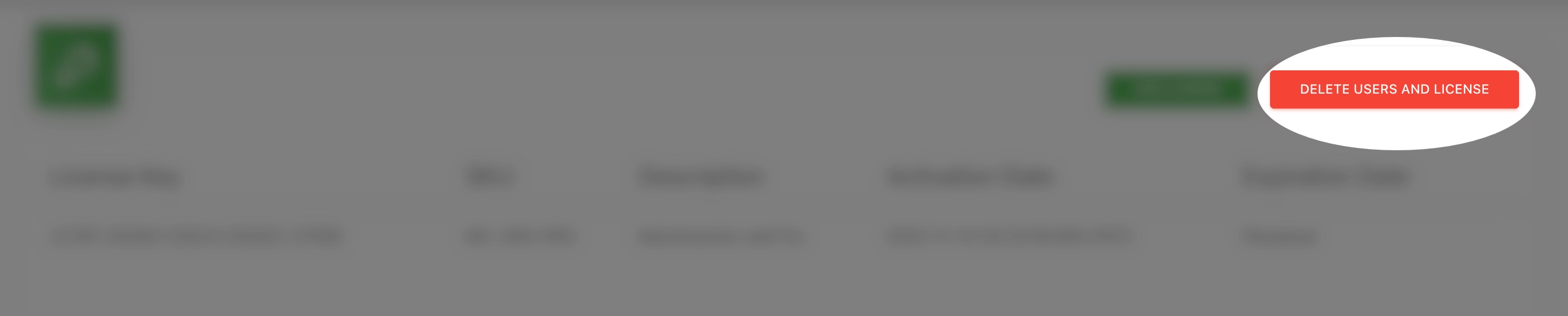 Delete Users and License