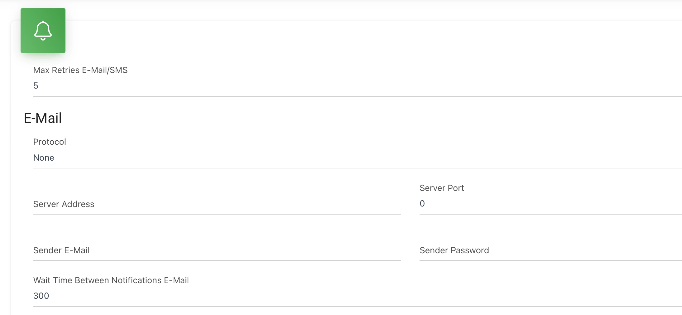 Email Server Settings