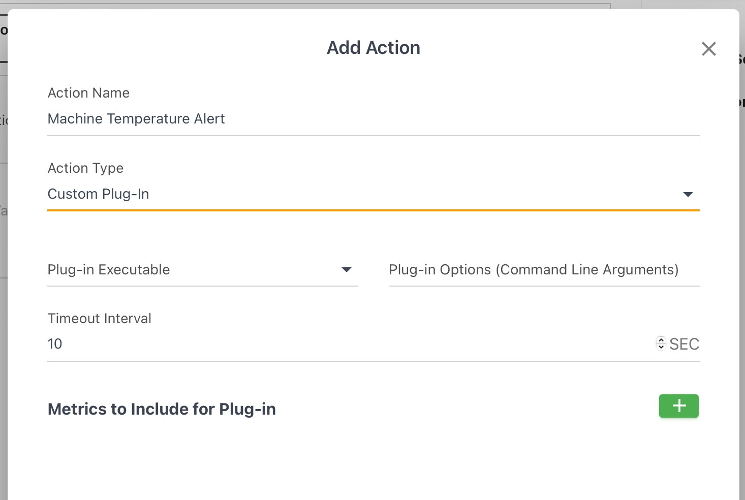 Custom Plug-In Action Settings