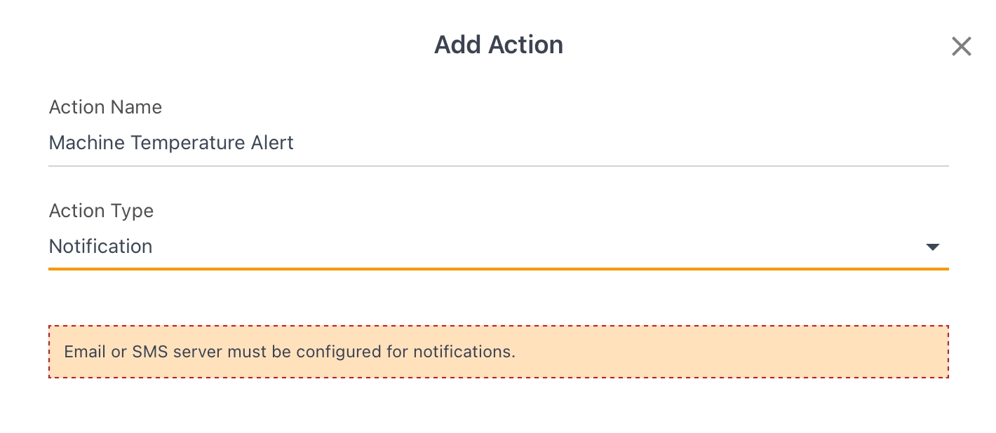 Notification Action Settings