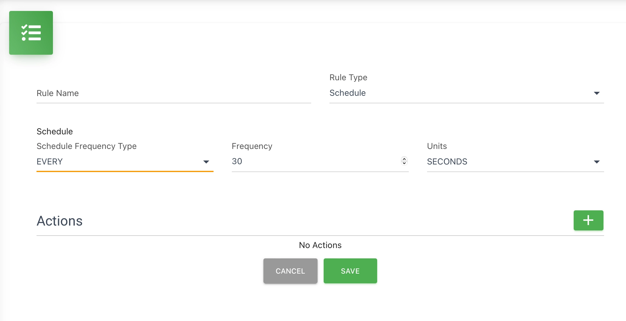 Schedule Settings