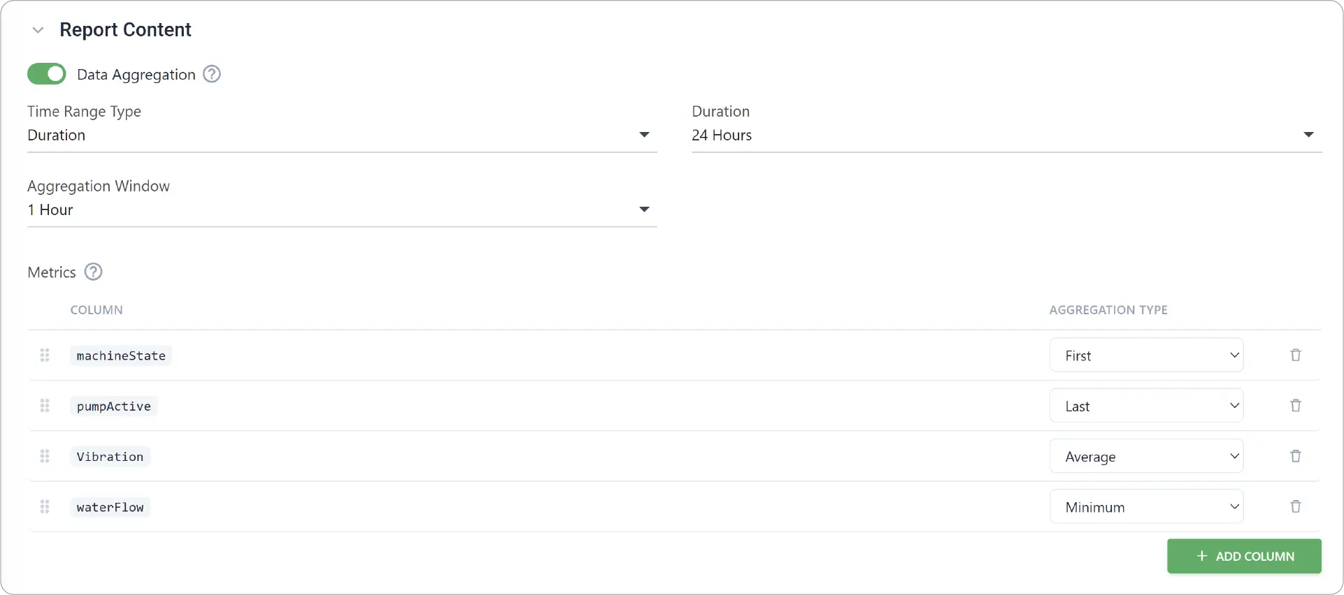 Configure Report Content