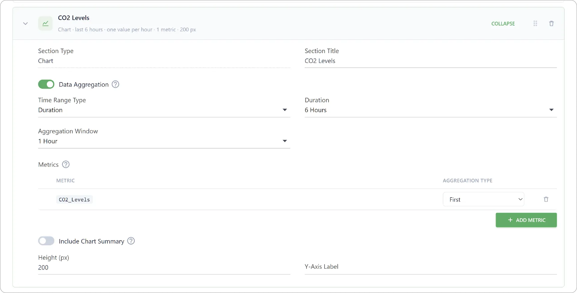 Add Chart Section