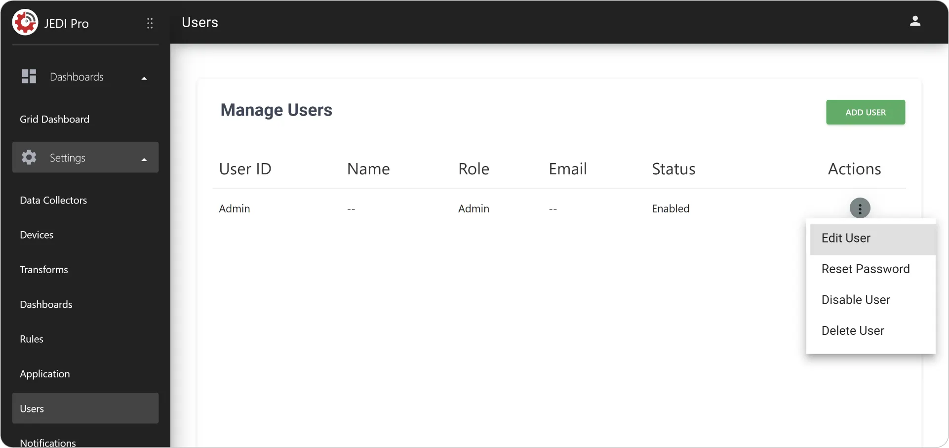 JEDI Pro User Management